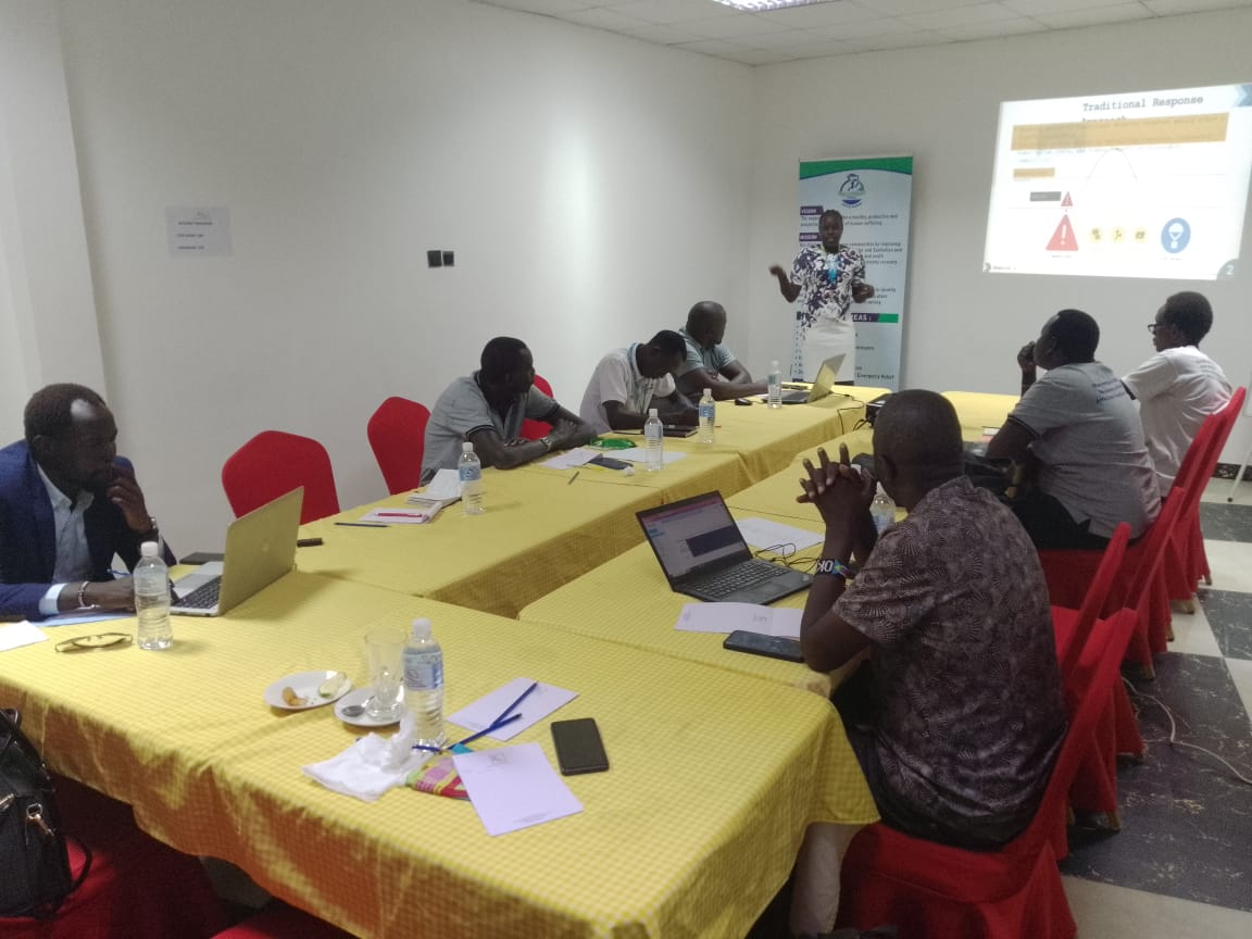 Gender and Protection Officer, Sarah Alek during AAP staff orientation
